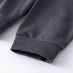 Relaxed Fit Solid Color Polo Neck Sweatshirt