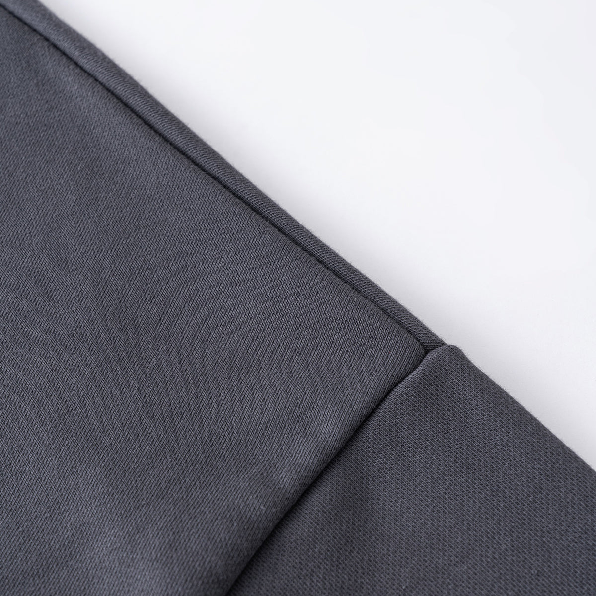 Relaxed Fit Solid Color Polo Neck Sweatshirt