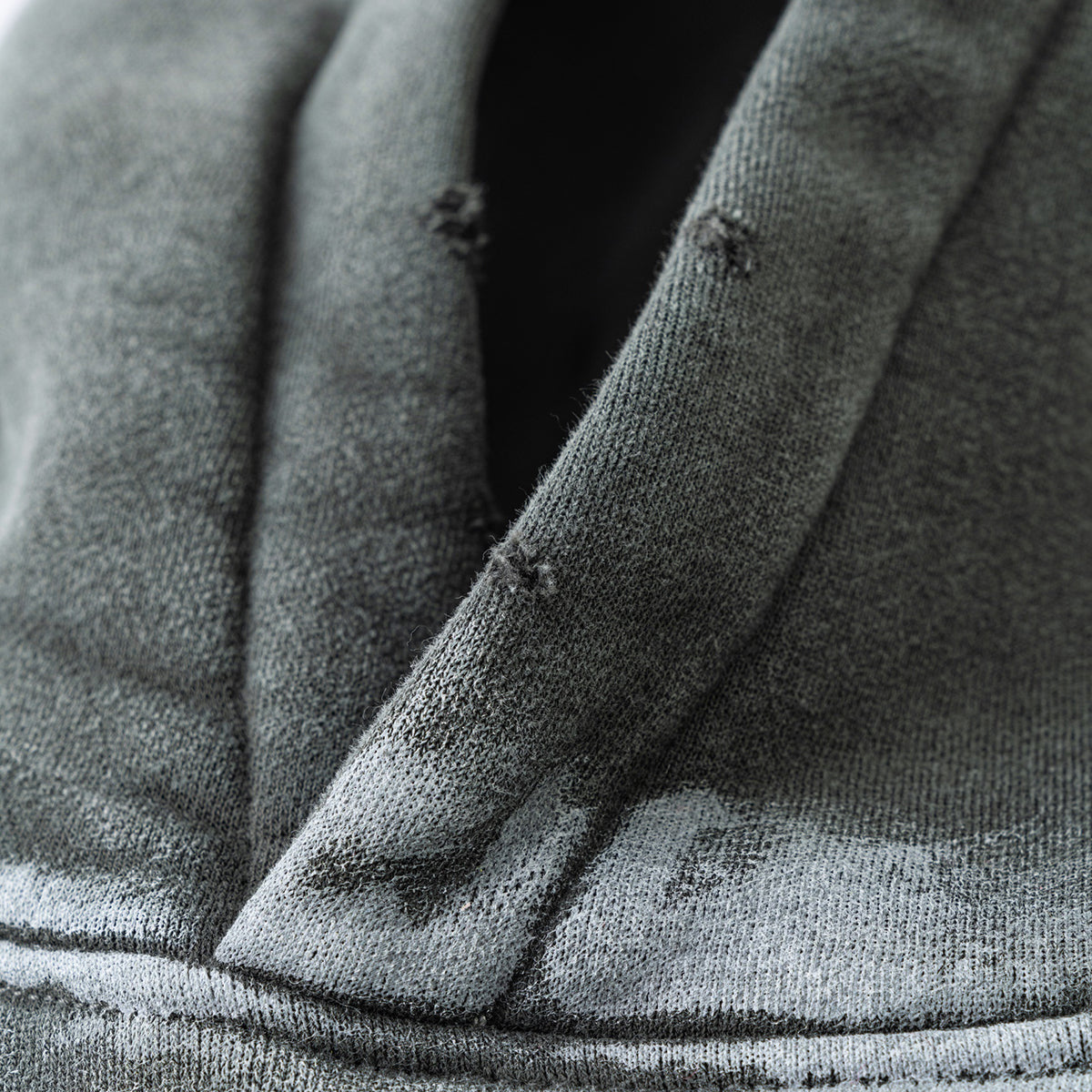 Distressed Edge Painted Graphic Washed Hoodie