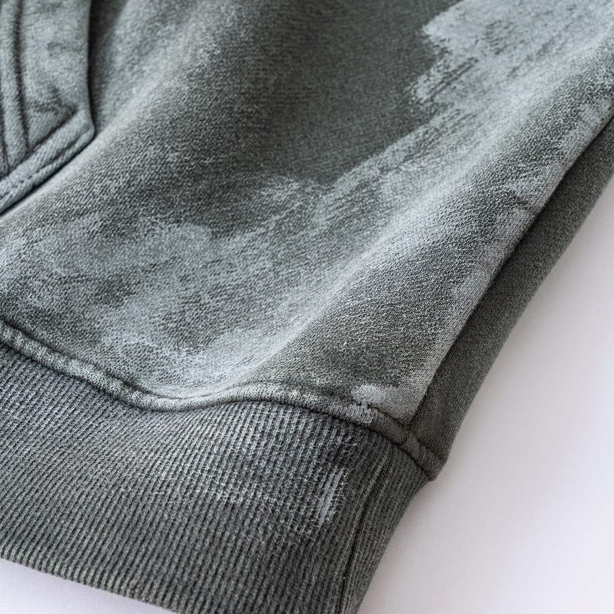 Distressed Edge Painted Graphic Washed Hoodie