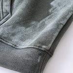 Distressed Edge Painted Graphic Washed Hoodie