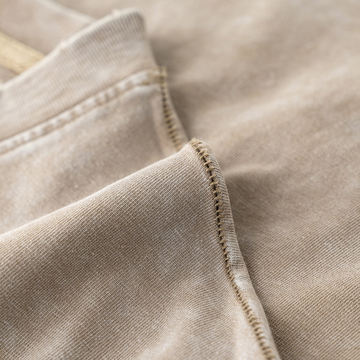 Distressed Raw Edge Washed T Shirt 8oz