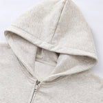 Double-Slider Zipper Solid Color Hoodie