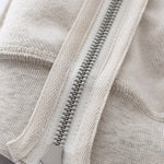 Double-Slider Zipper Solid Color Hoodie