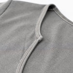 Fitted Rib-Knit V Neck T-Shirt 8.2oz
