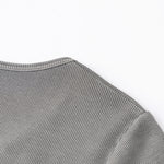 Fitted Rib-Knit V Neck T-Shirt 8.2oz