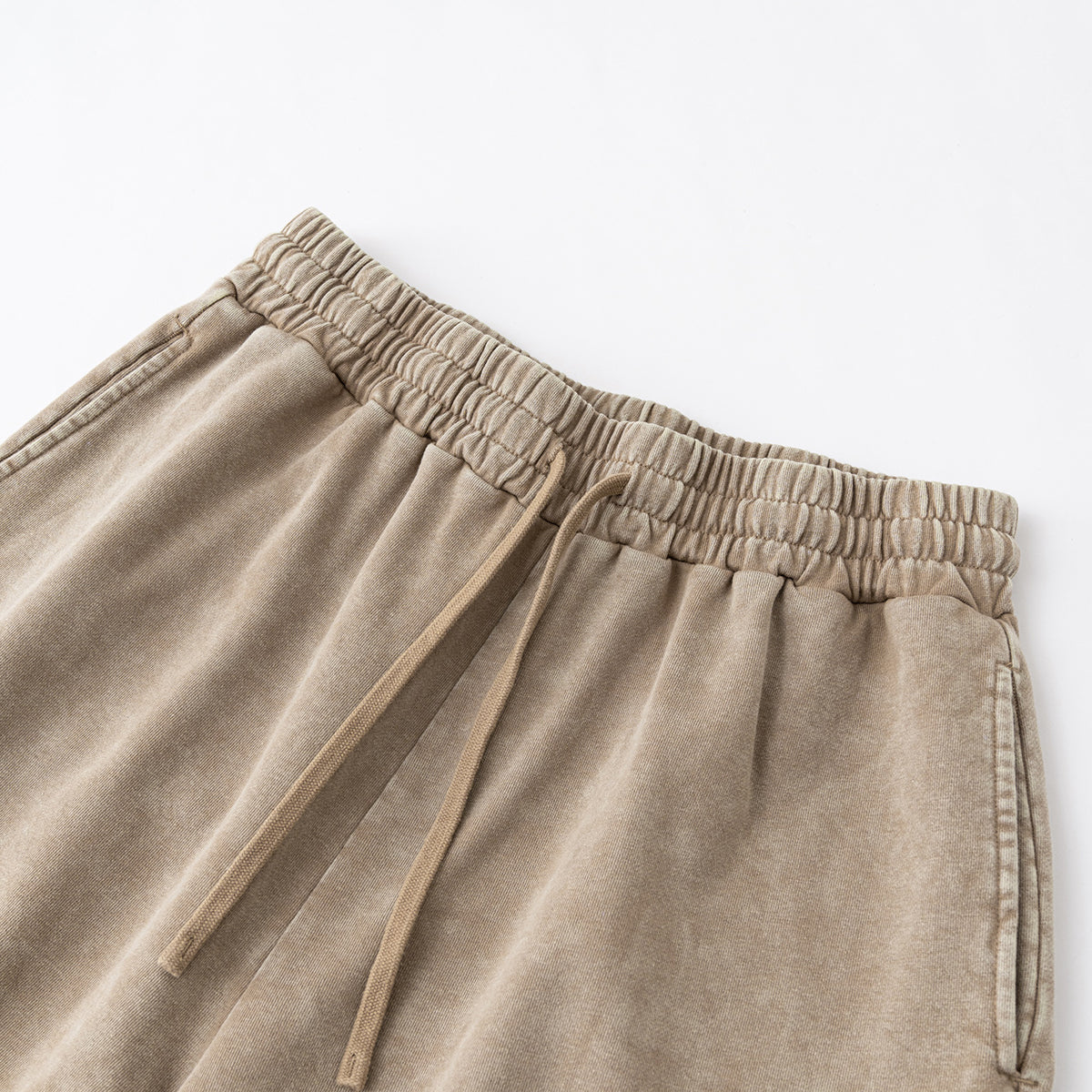 Stone-Wash Raw-Hem Shorts
