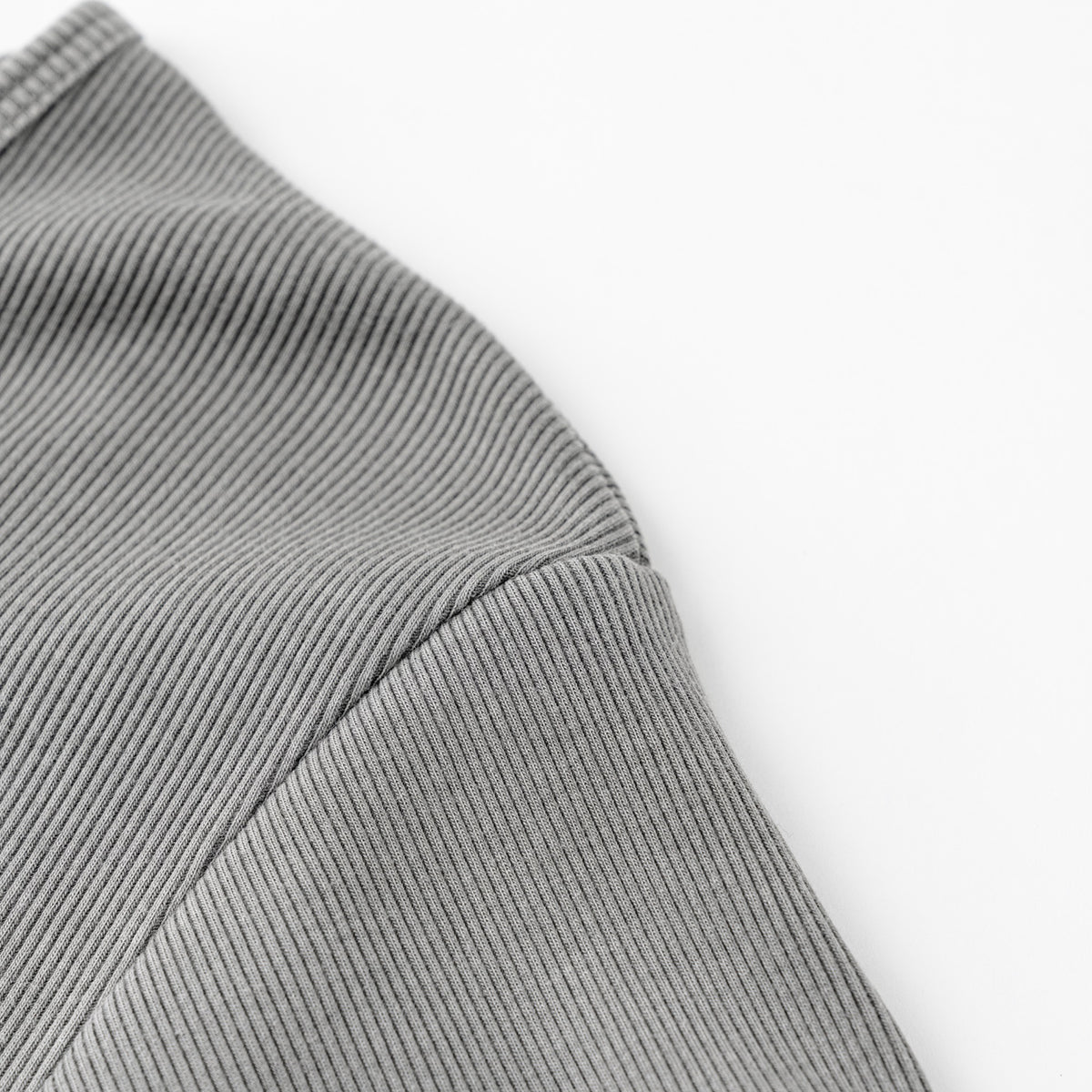 Camiseta Henley de canalé de manga corta de 8 oz