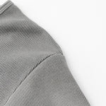 Camiseta Henley de canalé de manga corta de 8 oz