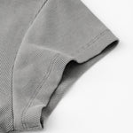 Camiseta Henley de canalé de manga corta de 8 oz