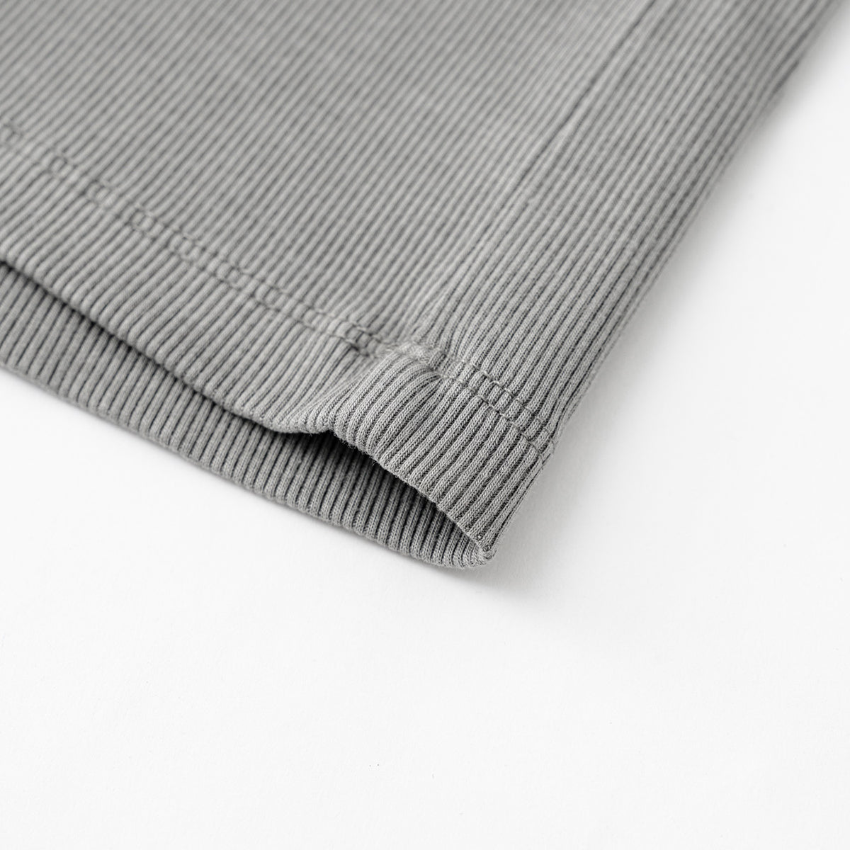 Camiseta Henley de canalé de manga corta de 8 oz