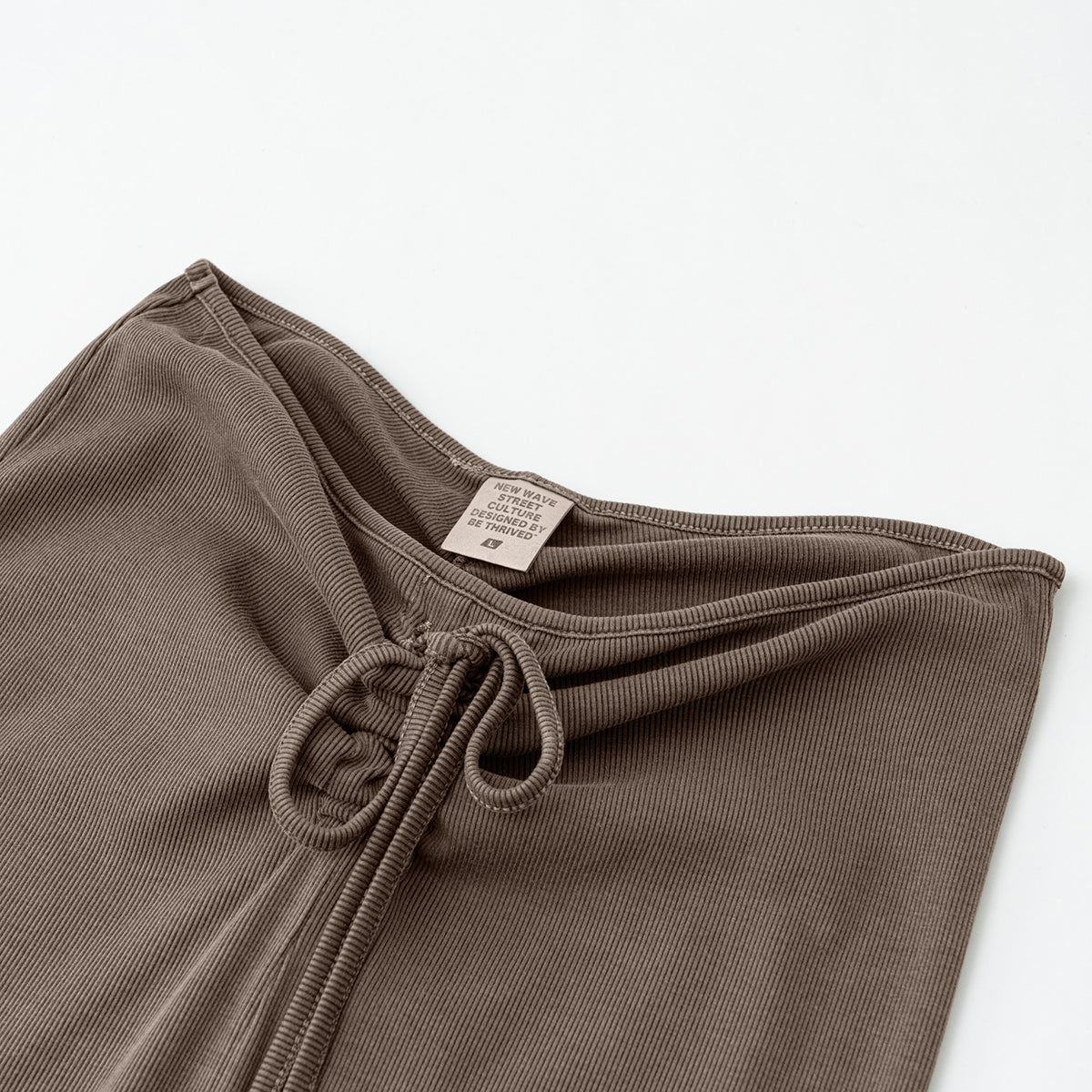 Falda larga maxi acanalada para mujer