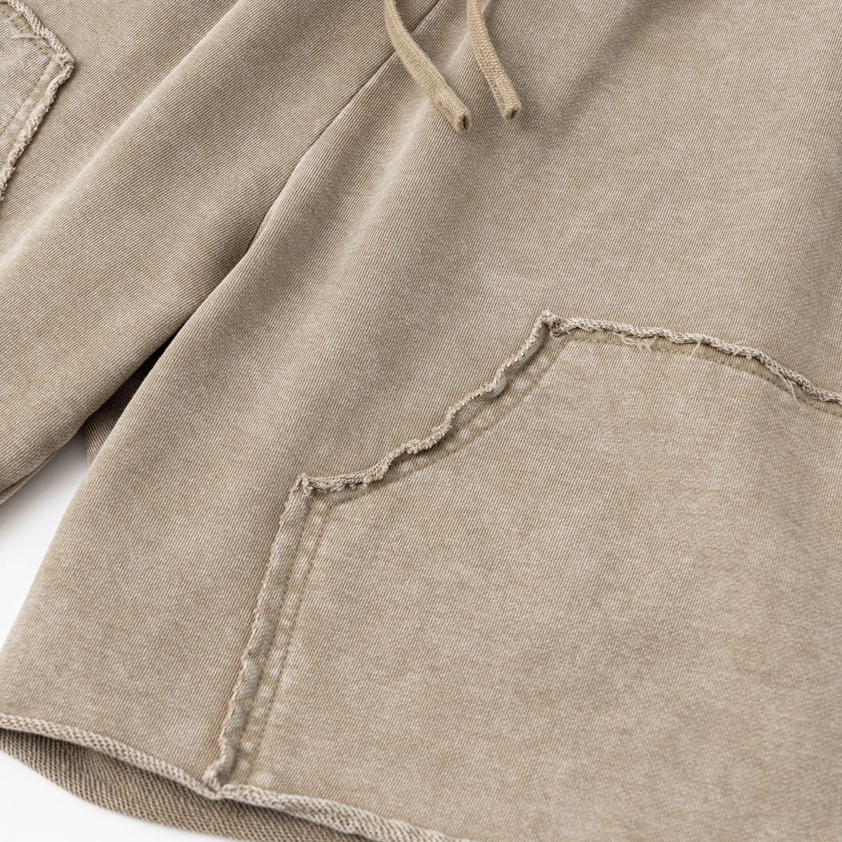 Raw Edge Patchwork Shorts