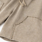 Raw Edge Patchwork Shorts