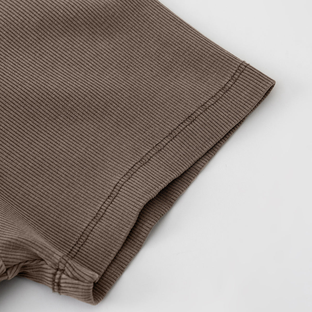 Crew Neck Ribbed Crop T Shirt 8oz