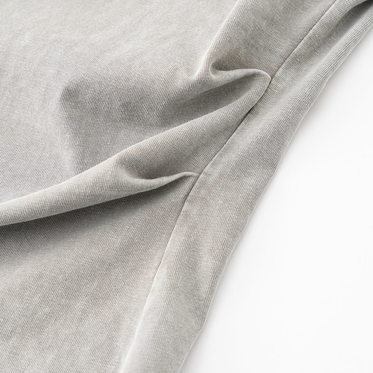 Washed Cotton Pleated Waist Tee 8.55oz
