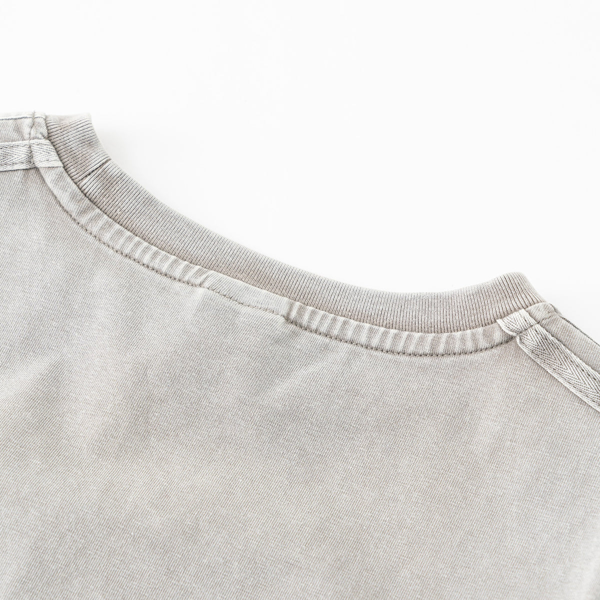 Washed Cotton Pleated Waist Tee 8.55oz