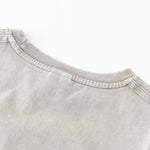 Washed Cotton Pleated Waist Tee 8.55oz