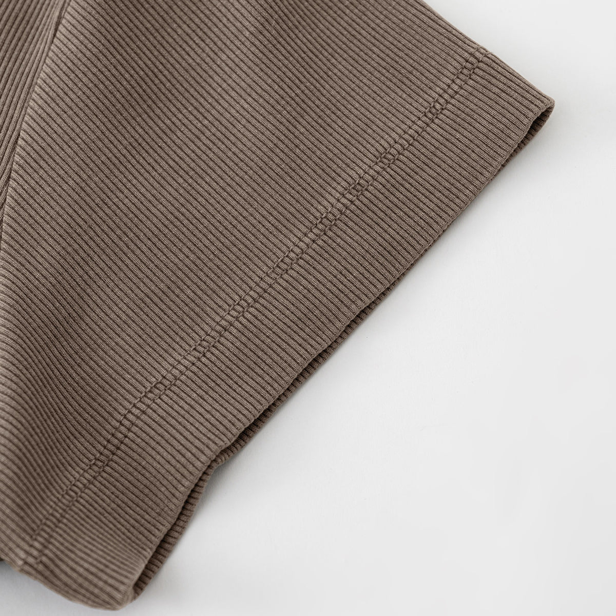 Washed Crew Neck Ribbed Crop Tee 8oz