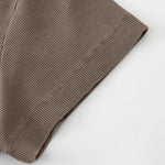 Washed Crew Neck Ribbed Crop Tee 8oz