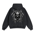 Punk Skull Graphic Zipper Hoodie-INNBLAC Fashion Apparel