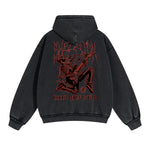 Punk Skull Graphic Zipper Hoodie-INNBLAC Fashion Apparel