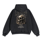 Punk Skull Graphic Zipper Hoodie-INNBLAC Fashion Apparel