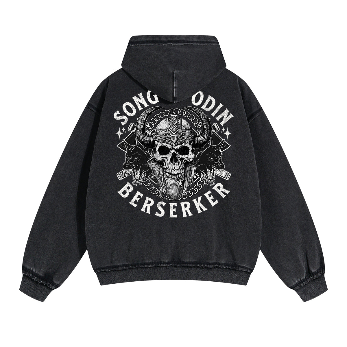 Punk Skull Graphic Zipper Hoodie-INNBLAC Fashion Apparel