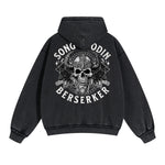 Punk Skull Graphic Zipper Hoodie-INNBLAC Fashion Apparel