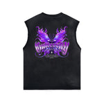 Vintage Washed Butterfly Printed Tank-INNBLAC Fashion Apparel