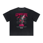 Faded Cute Cupid Cartoon Graphic Tee-INNBLAC Fashion Apparel