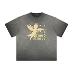 Heavyweight Cute Cupid Cartoon Graphic Tee-INNBLAC Fashion Apparel