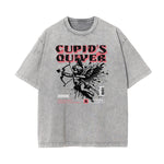 Washed Faded Cupid Sniper Graphic Tee-INNBLAC Fashion Apparel