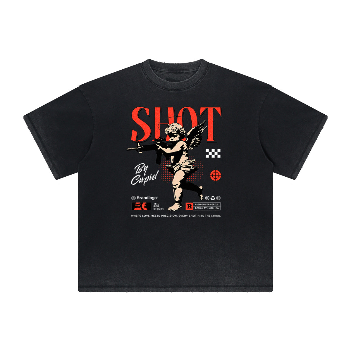 Heavyweight Cupid Sniper Graphic Tee-INNBLAC Fashion Apparel