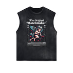 Stone Wash Cupid Sniper Streetwear Tank Top-INNBLAC Fashion Apparel