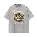 Stone Wash Cupid Sniper Streetwear Tee-INNBLAC Fashion Apparel