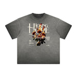 Heavyweight Faded Abstract Pattern Tee-INNBLAC Fashion Apparel