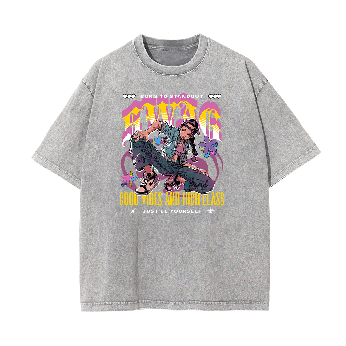 Street Art Abstract Graphic Tee-INNBLAC Fashion Apparel