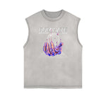 Sleeveless Street Art Abstract Graphic Tee-INNBLAC Fashion Apparel