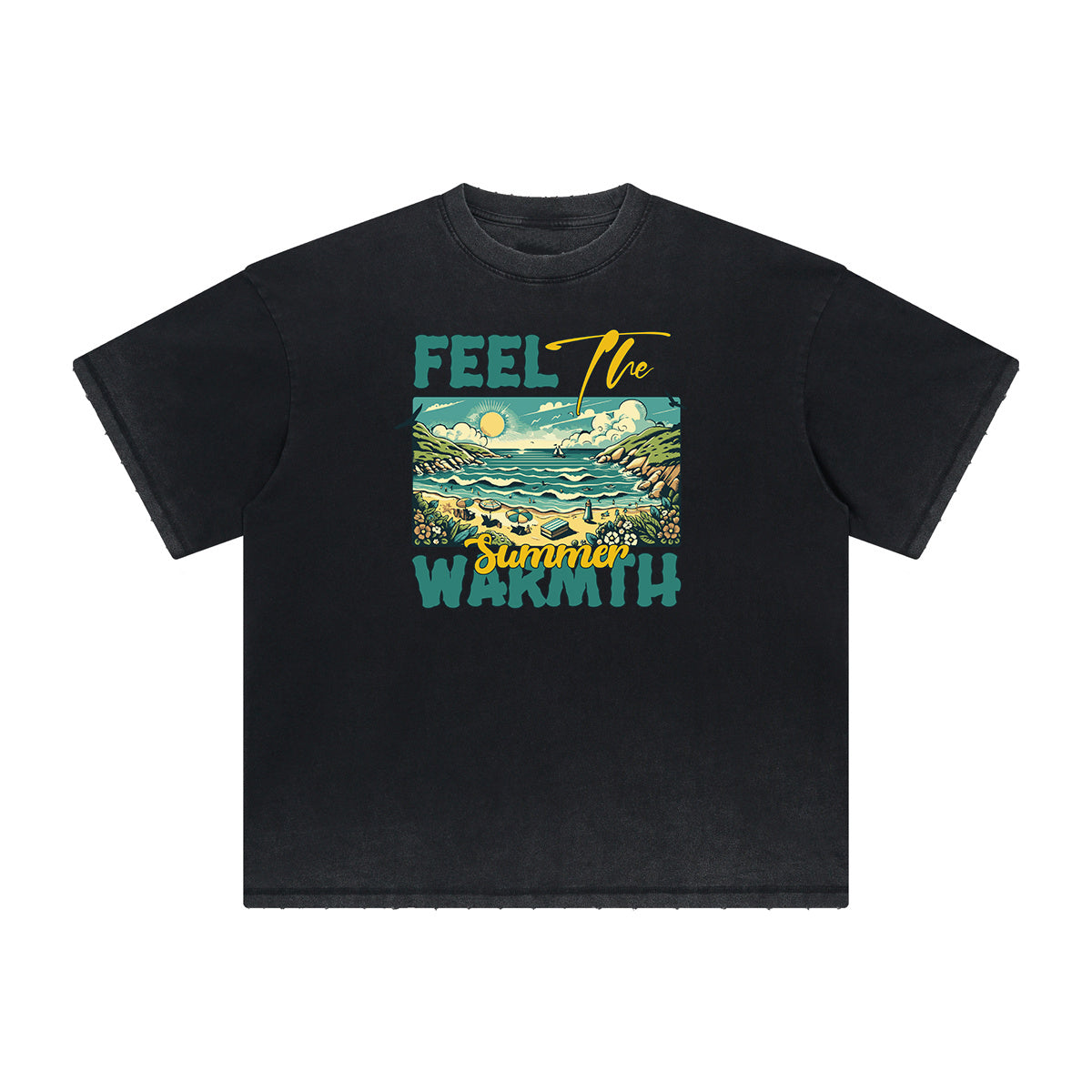Heavyweight Street Style Abstract Graphic Tee-INNBLAC Fashion Apparel