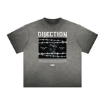 Distressed Streetwear Graphic Thick Tee-INNBLAC Fashion Apparel