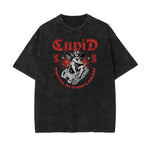 Stone Wash Cupid Statues Graphic Tee-INNBLAC Fashion Apparel
