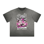 Faded Cupid Streetwear Graphic T Shirt-INNBLAC Fashion Apparel