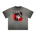 Heavyweight Distressed Anime Graphic Tee-INNBLAC Fashion Apparel