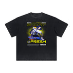 Heavyweight Distressed Y2K Anime Pattern Tee-INNBLAC Fashion Apparel