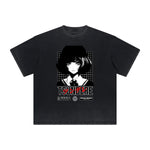 Distressed Y2K Anime Streetwear Graphic Tee-INNBLAC Fashion Apparel