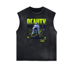 Anime Character Print Tank Top-INNBLAC Fashion Apparel