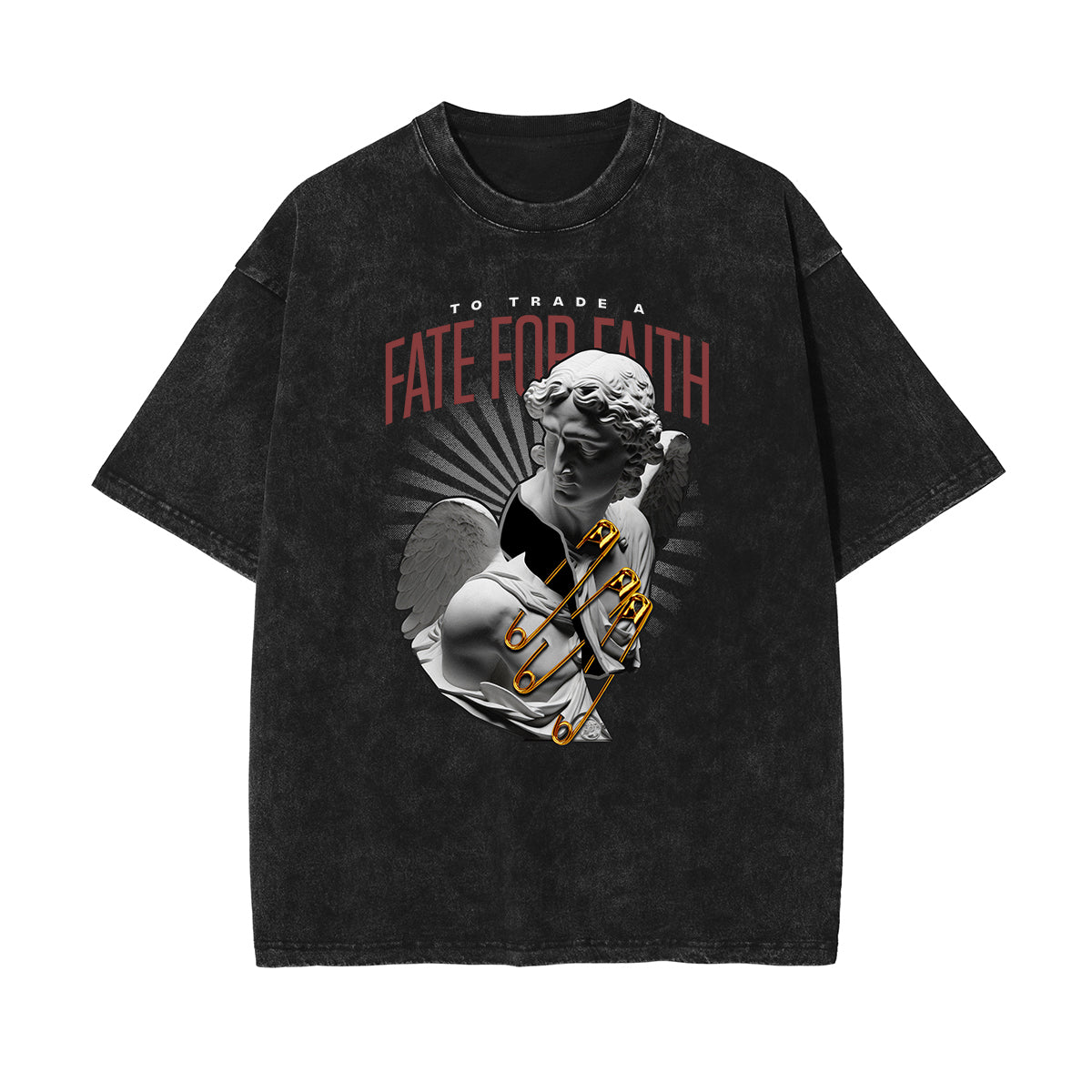 Street Style Angel Pattern Tee-INNBLAC Fashion Apparel
