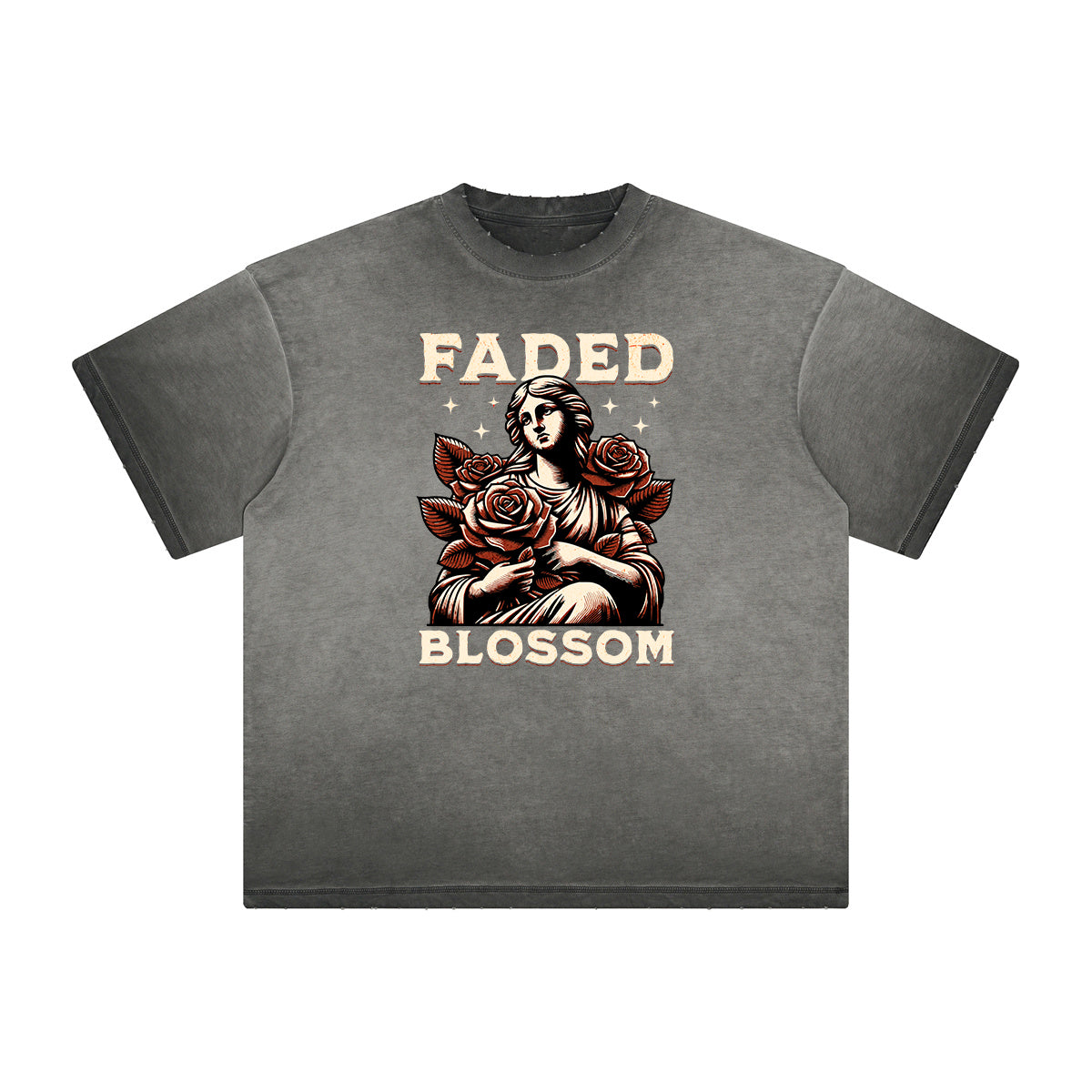 Distressed Celestial & Angel Graphic Tee-INNBLAC Fashion Apparel