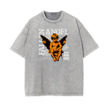 Faded Celestial & Angel Pattern Tee-INNBLAC Fashion Apparel